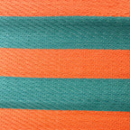 Alfombra exterior PP 150x150cm líneas coral turquesa