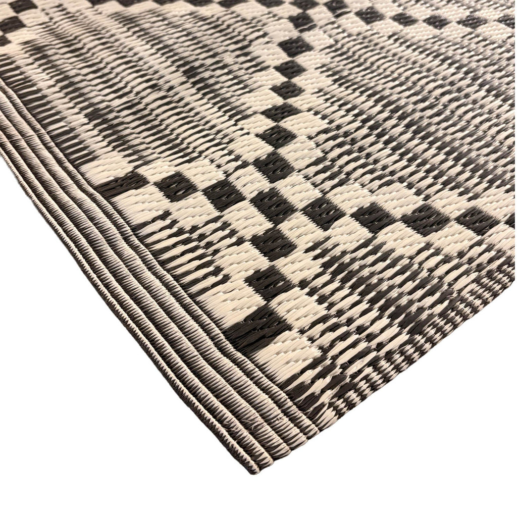 Alfombra exterior PP 150x200cm Negro/Beige