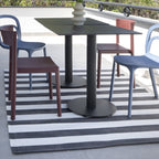 Alfombra exterior PP 180x270cm rayas BN