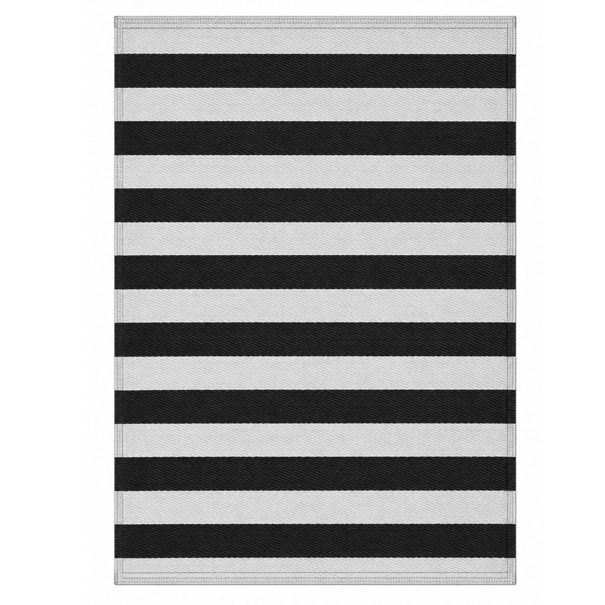 Alfombra exterior PP 270x360cm rayas BN