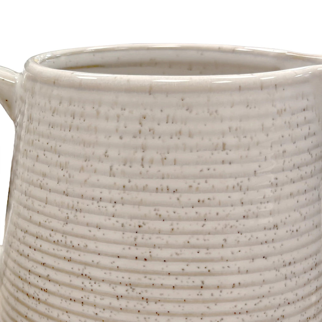 Azucarero c/ Lechero cerámica beige terracota set 2