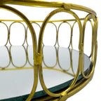Bandeja ovalada espejo metal 30x17cm