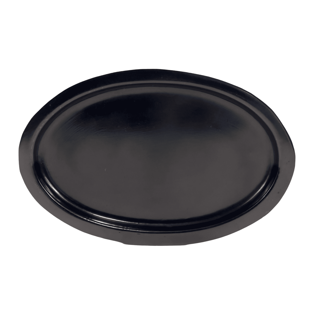Bandeja ovalada negra 23,5x15x1cm