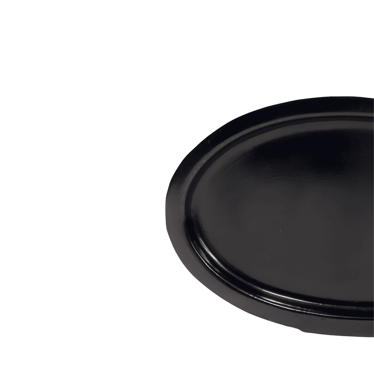 Bandeja ovalada negra 23,5x15x1cm