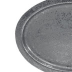 Bandeja ovalada plateada 23,5x15x1cm