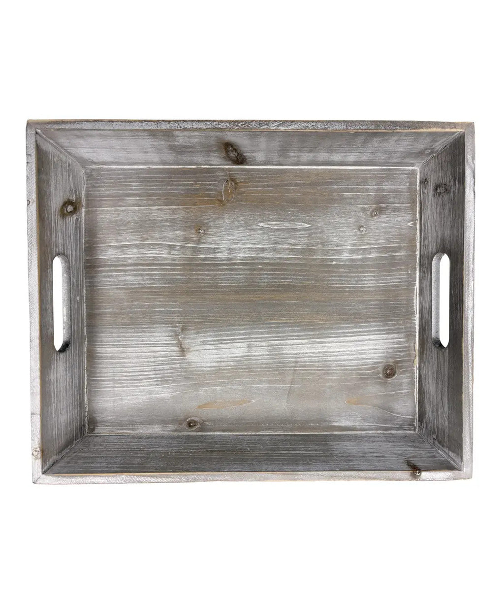 Bandeja rectangular  madera gastada