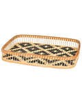 Bandeja tejida rombos negro 40.5x31x6.3cm