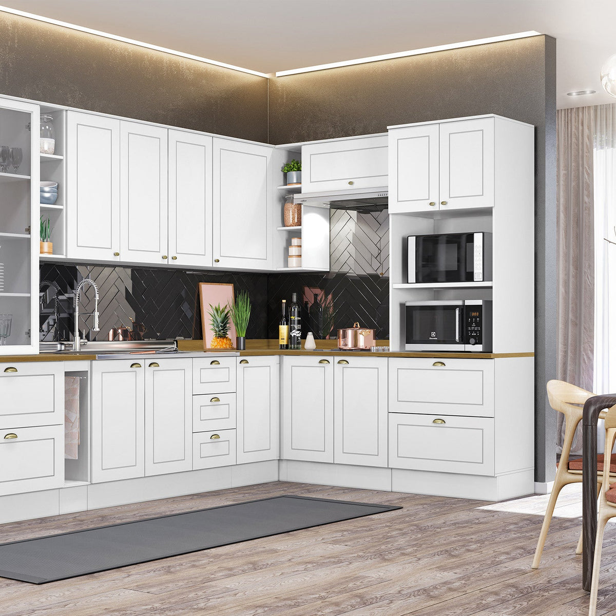 Base cocina Americana blanco 80cm