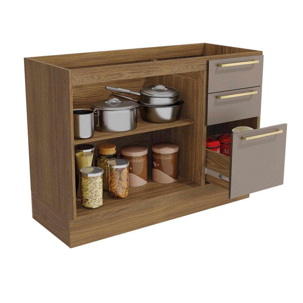Base cocina Botanic gris 2 puertas 120cm