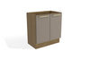 Base cocina Botanic gris 2 puertas 80cm