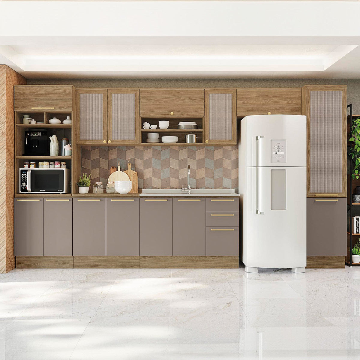 Base cocina Botanic verde 2 puertas 120cm