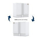 Base esquinero Americana blanco 1 puerta 84cm