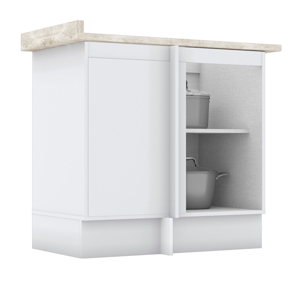 Base esquinero Americana blanco 1 puerta 84cm