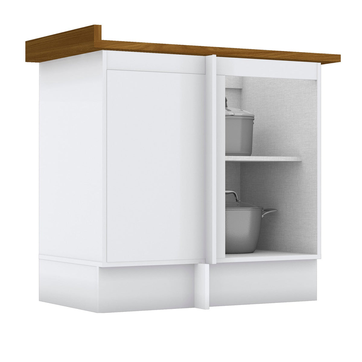 Base esquinero Americana blanco 1 puerta 84cm