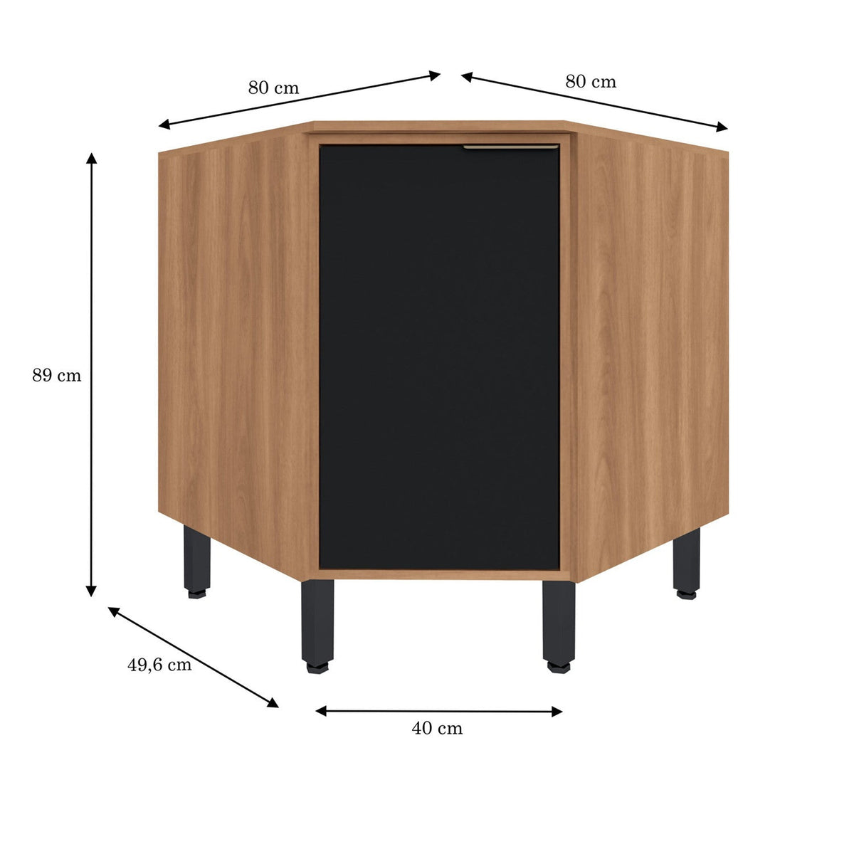Base esquinero cocina Thalita 80cm