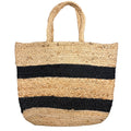 Bolso yute franjas negras 48x38cm