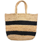 Bolso yute franjas negras 48x38cm