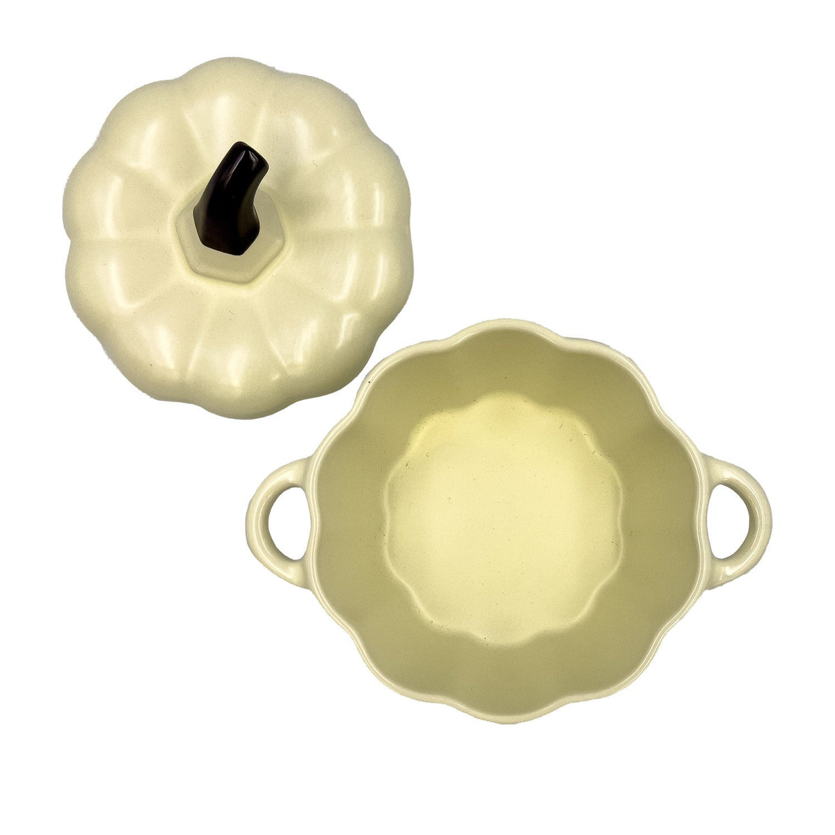 Bowl cerámica calabaza con tapa 10,5cm