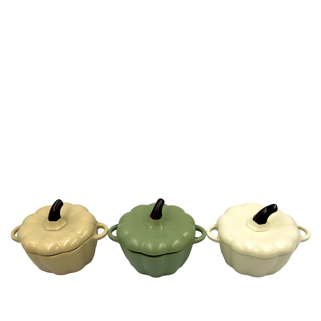 Bowl cerámica calabaza con tapa 10,5cm
