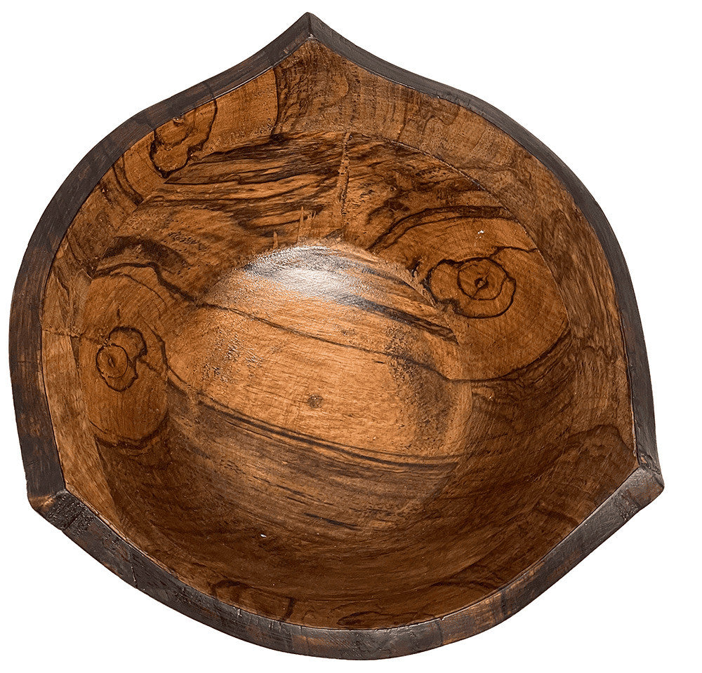 Bowl madera 18x18x7 negro ahumado