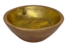 Bowl madera con folio dorado 20cm