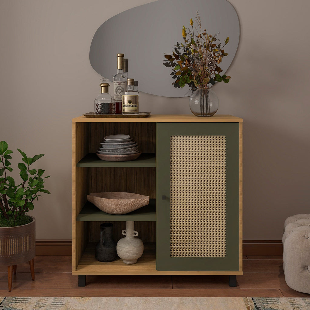 Buffet 1 puerta Charlotte Roble-Menta