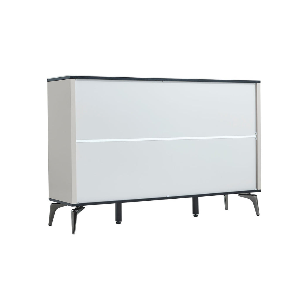 Buffet 2 cajones 4 puertas Nali gris claro