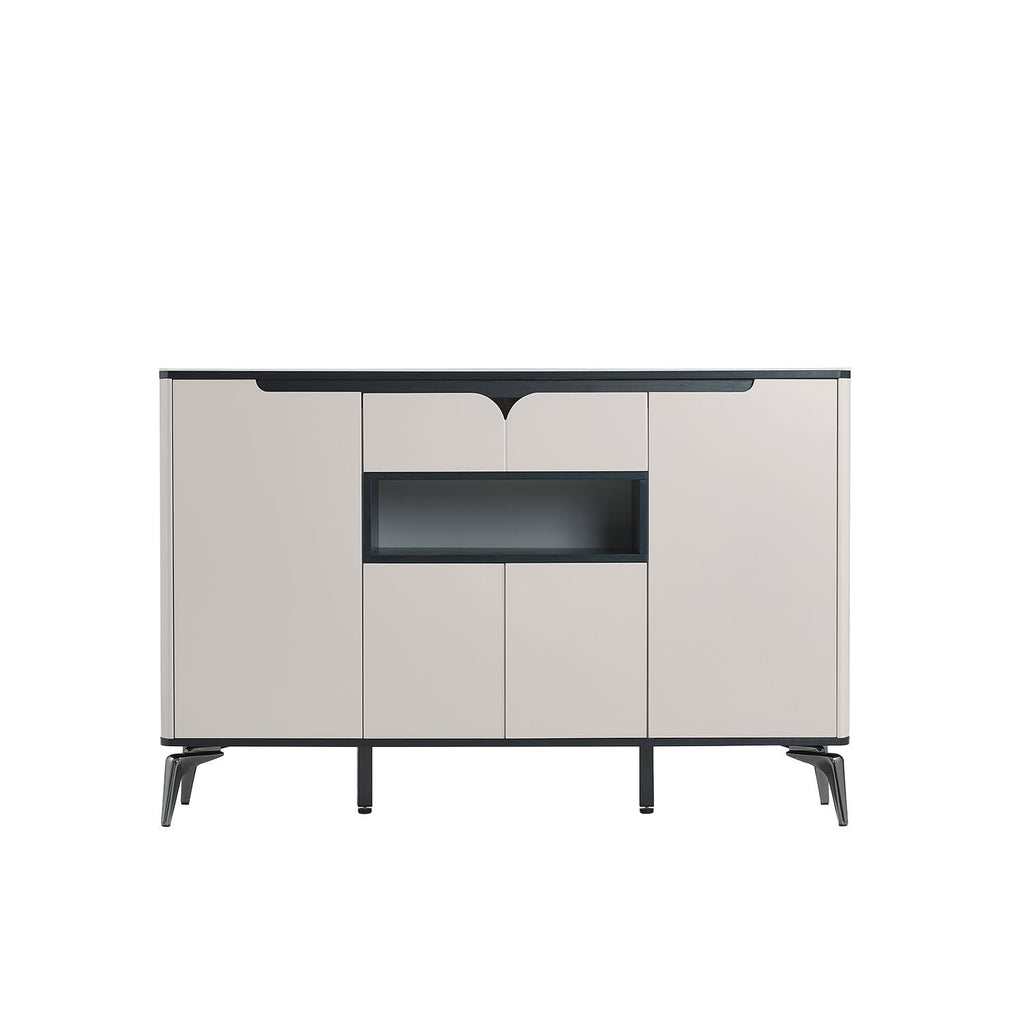 Buffet 2 cajones 4 puertas Nali gris claro
