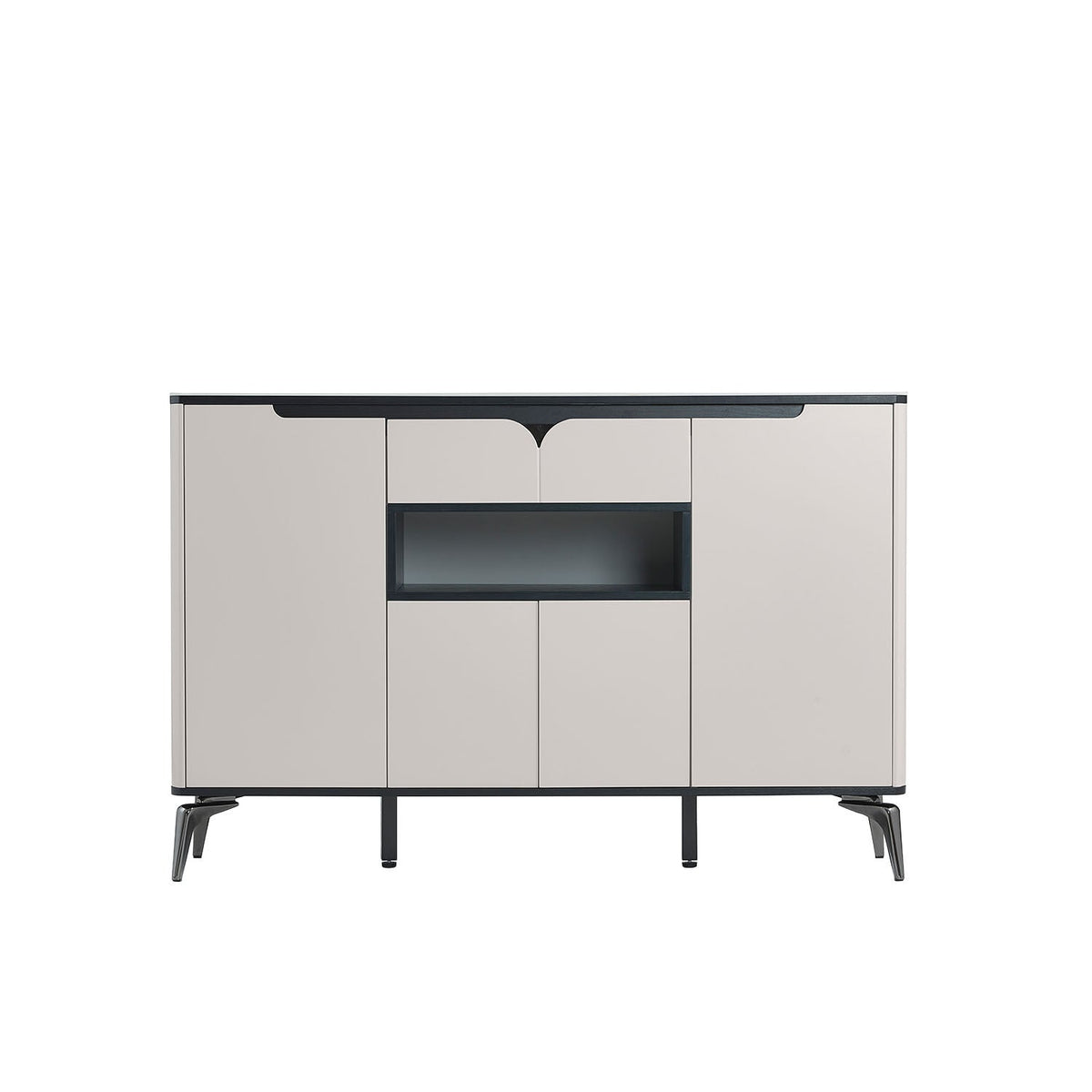 Buffet 2 cajones 4 puertas Nali gris claro