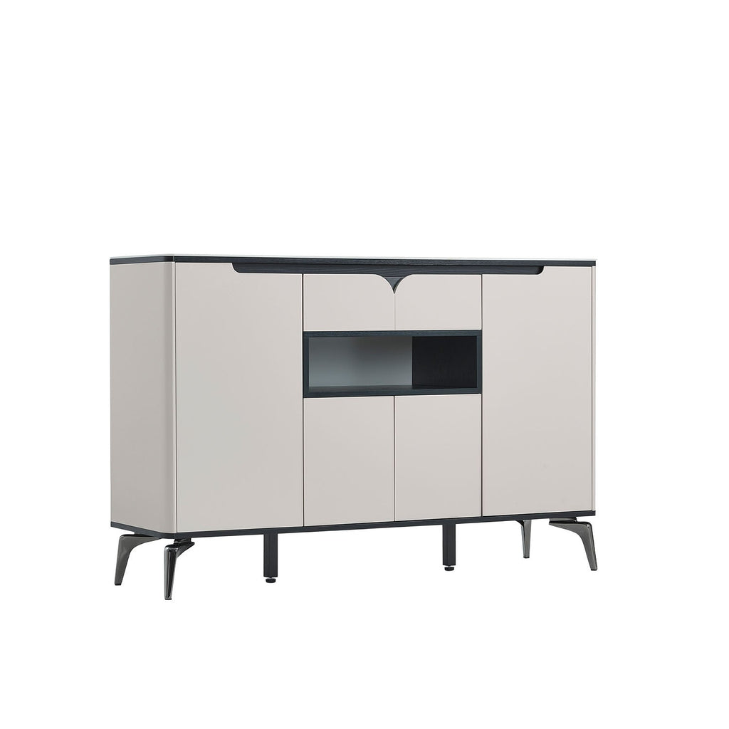 Buffet 2 cajones 4 puertas Nali gris claro