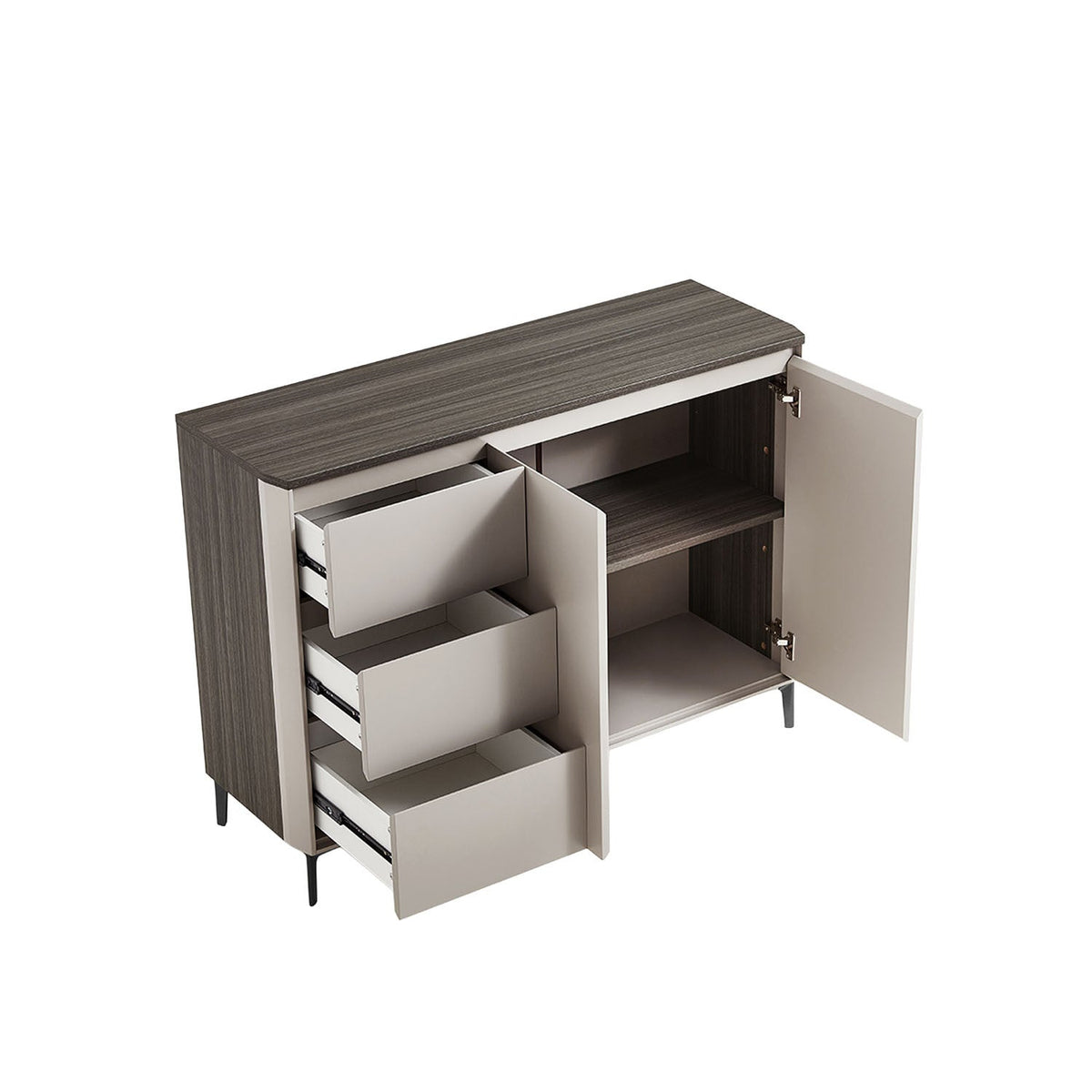 Buffet 3 cajones 2 puertas Taren gris claro