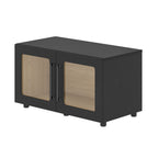 Buffet modular bajo Mia negro vidrio