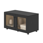 Buffet modular bajo Mia negro vidrio