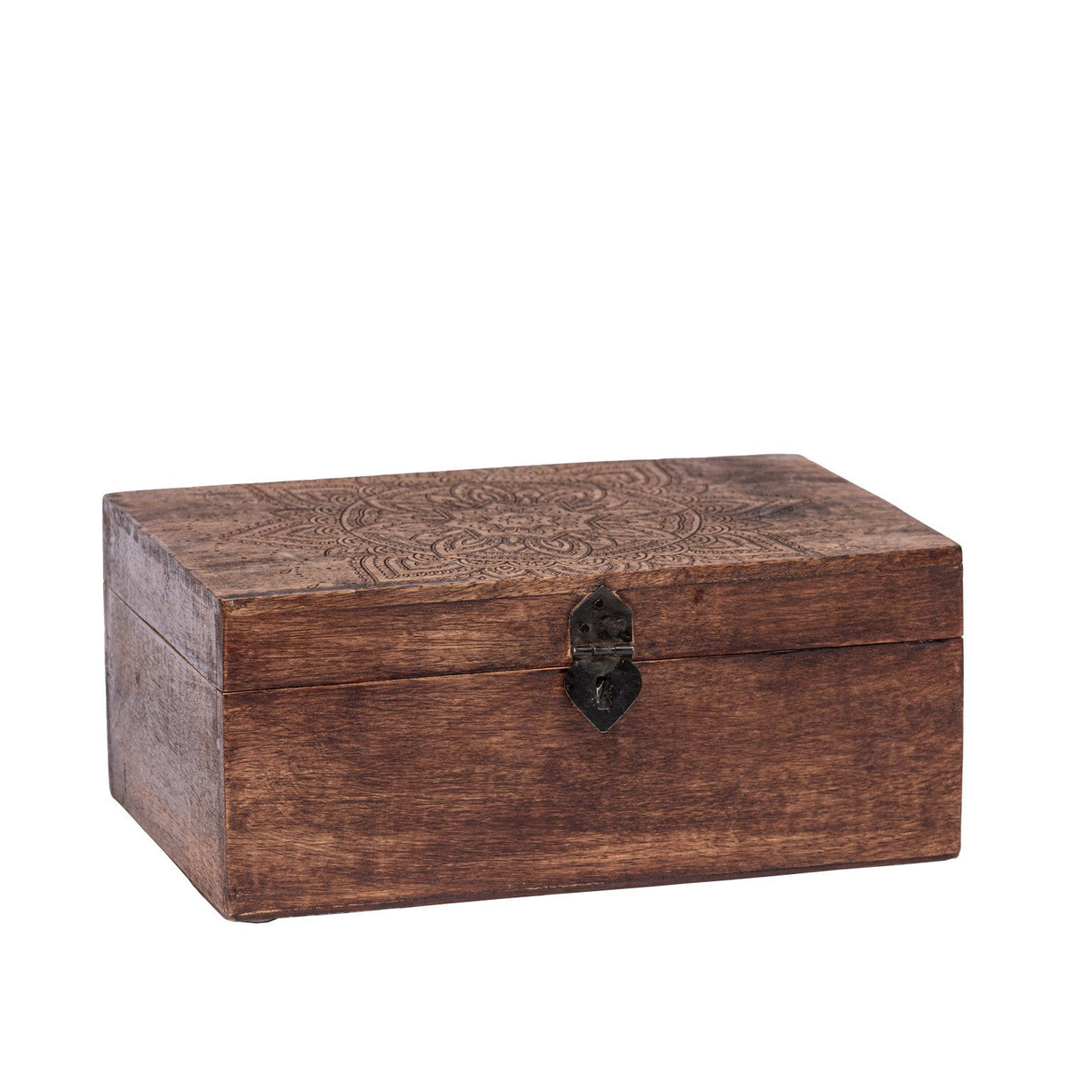 Caja madera oscura 28x18x12cm