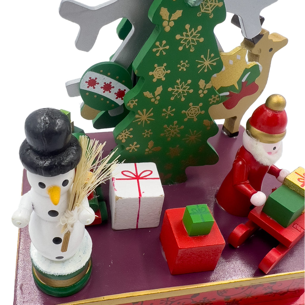 Caja musical rueda navidad 21 cm