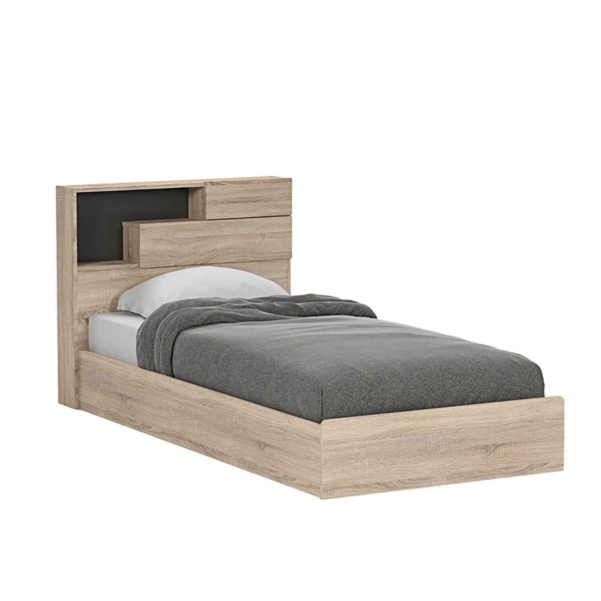 Cama 1 plaza Boegel café claro 190x91cm