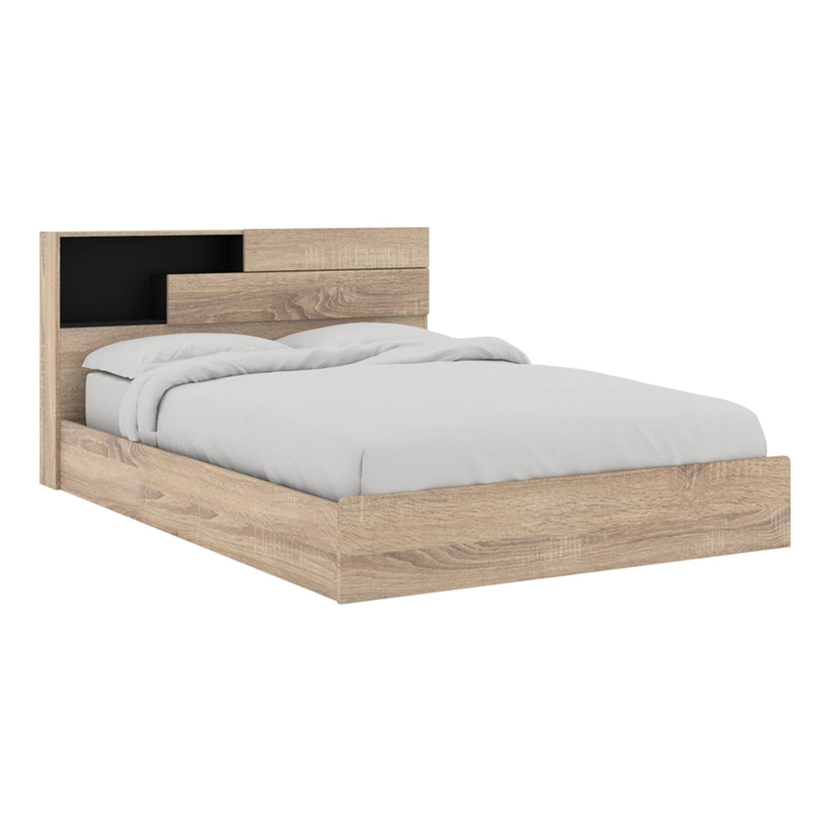 Cama 2 plazas Boegel café claro 200x150cm