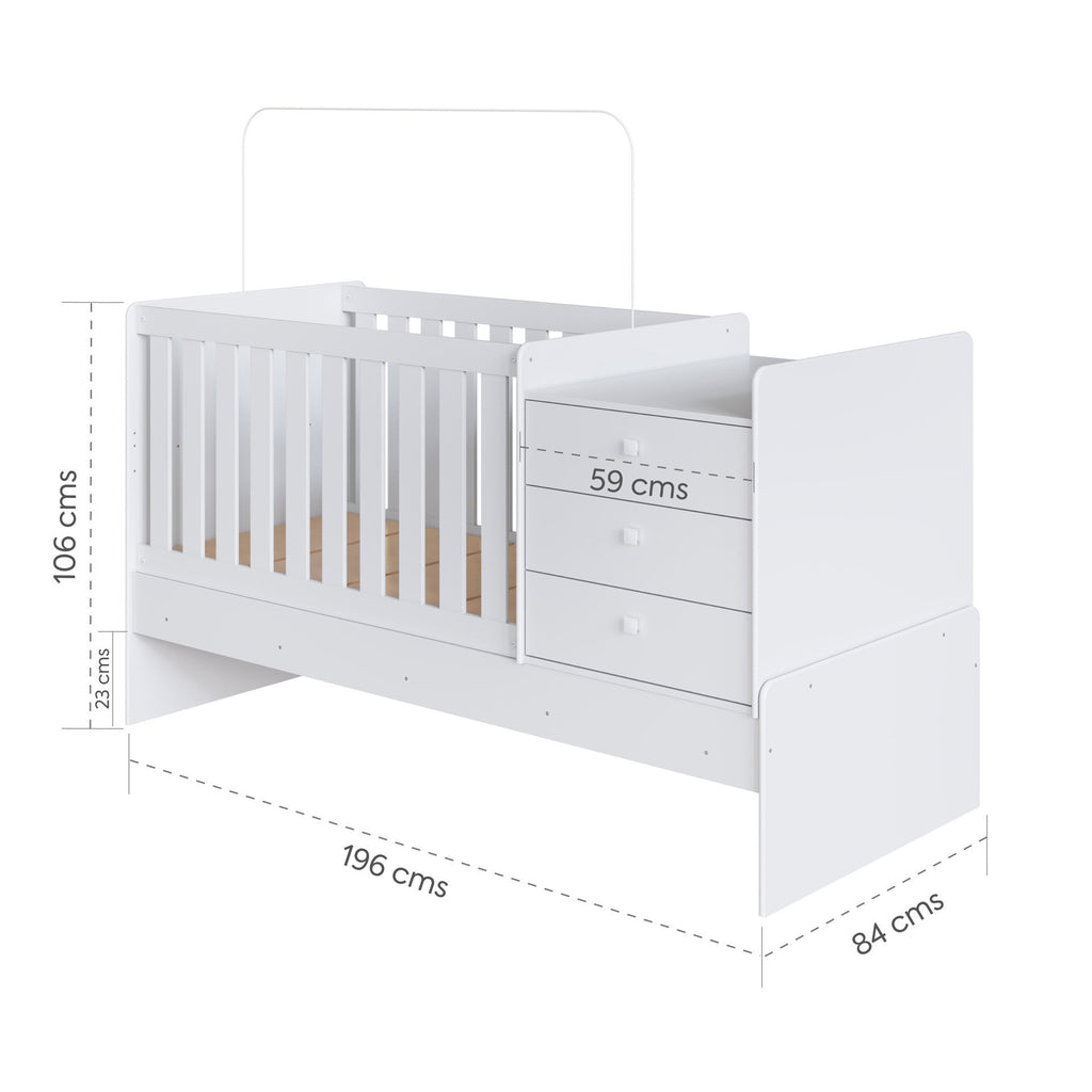 Cama Cuna Multifuncional blanco
