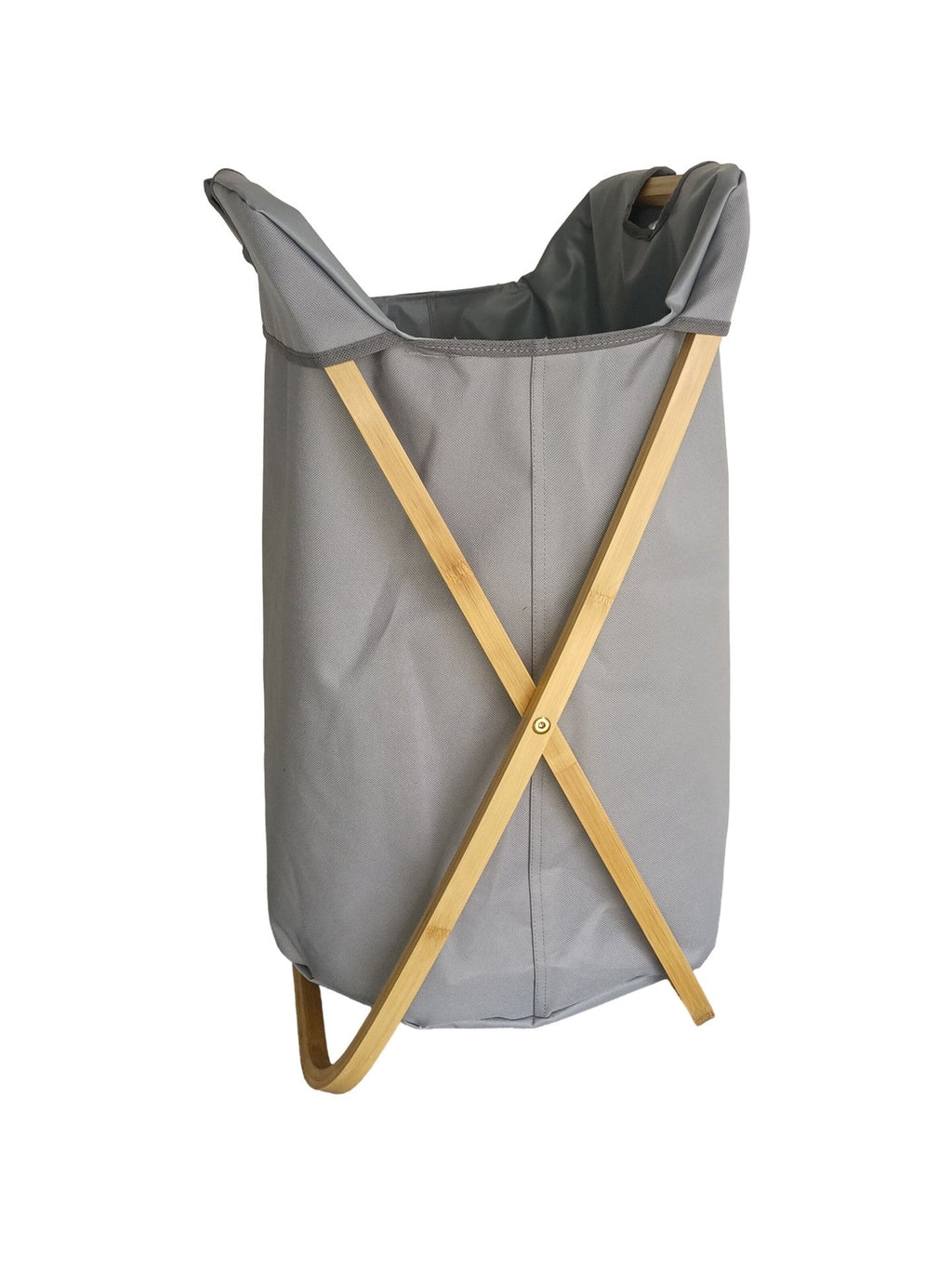 Canasto de ropa tela y bambú