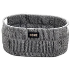 Canasto ovalado mimbre 36x25x16cm gris