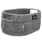 Canasto ovalado mimbre 36x25x16cm gris