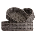Canastos ovalados gris set de 3