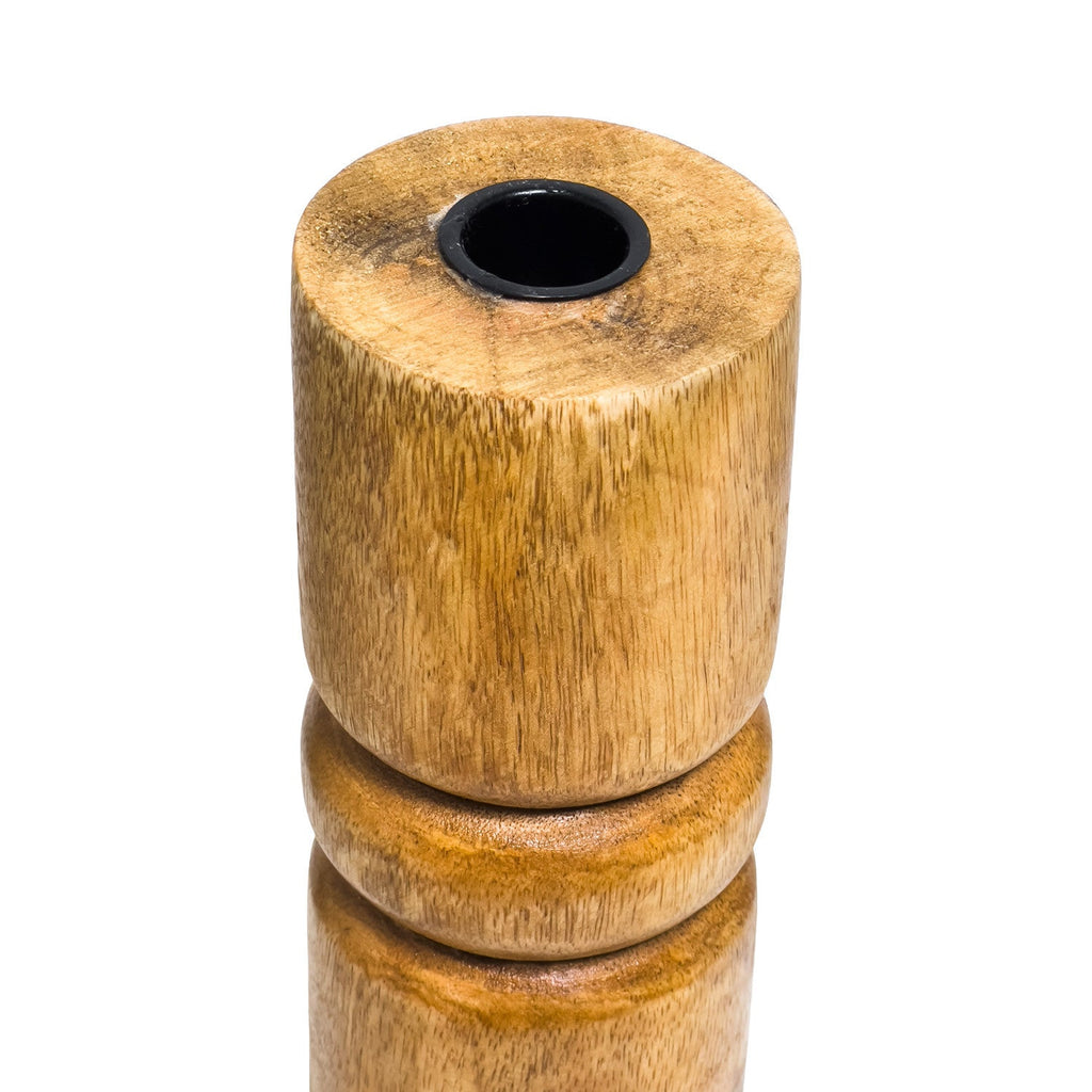 Candelabro madera 7x7x18 natural