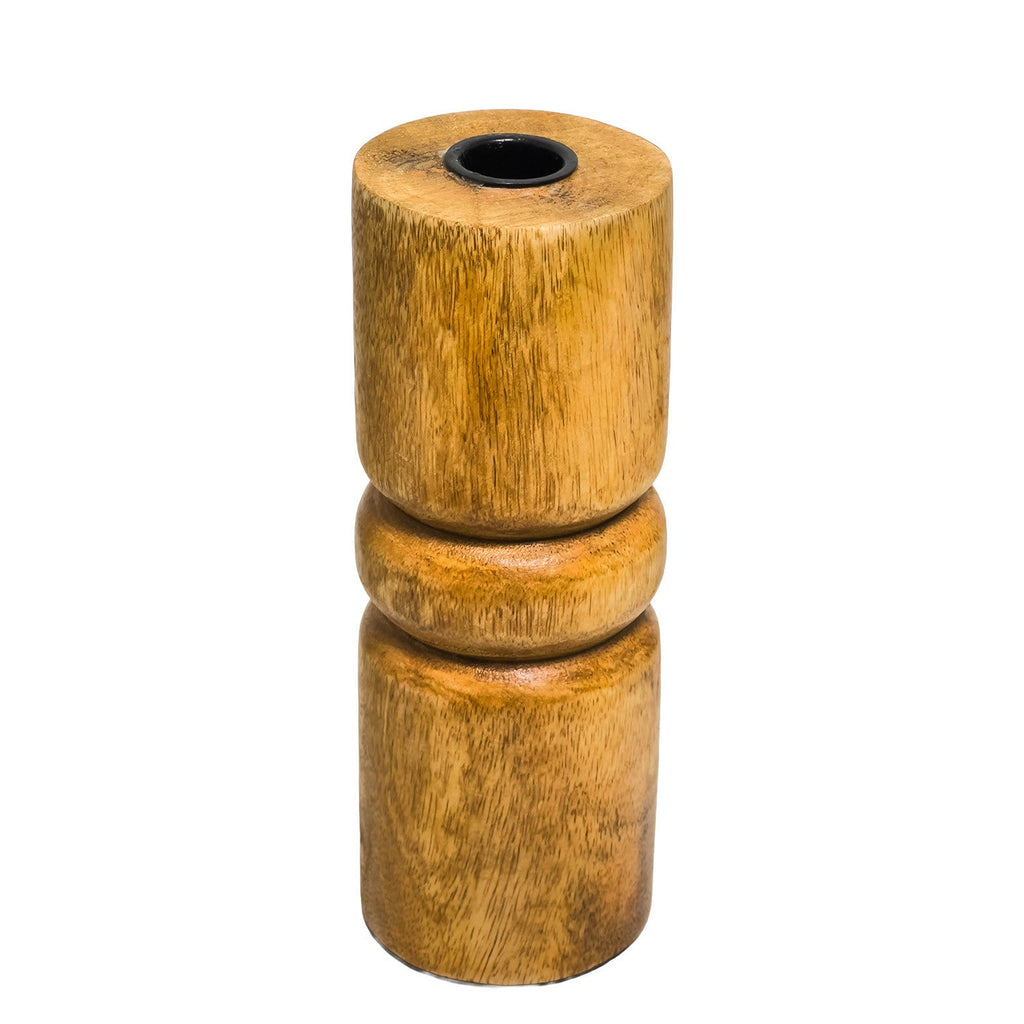 Candelabro madera 7x7x18 natural
