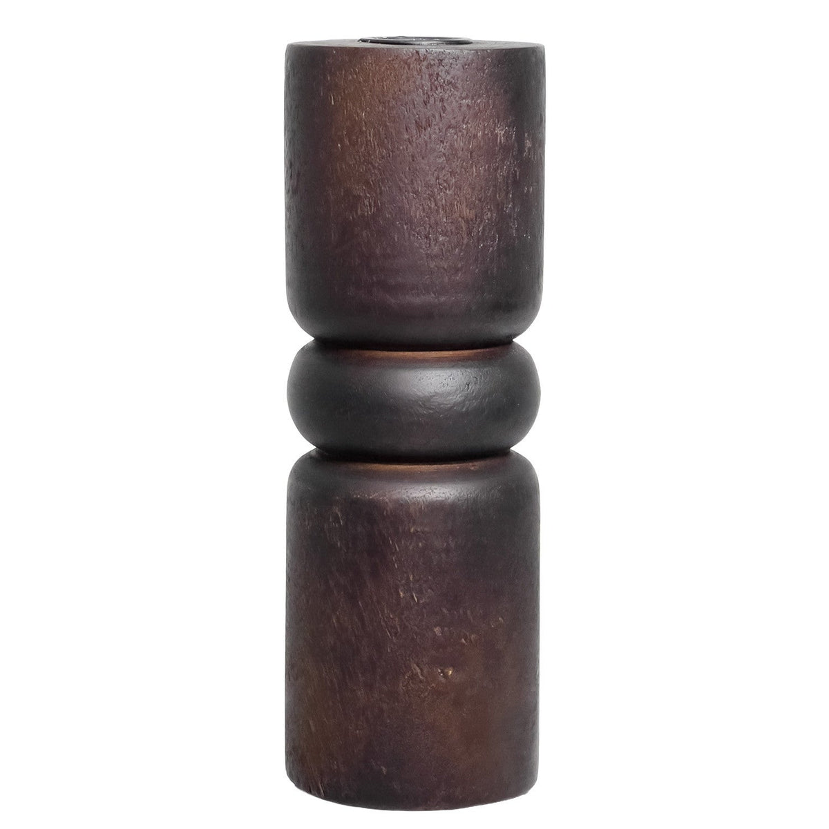 Candelabro madera 7x7x20 negro