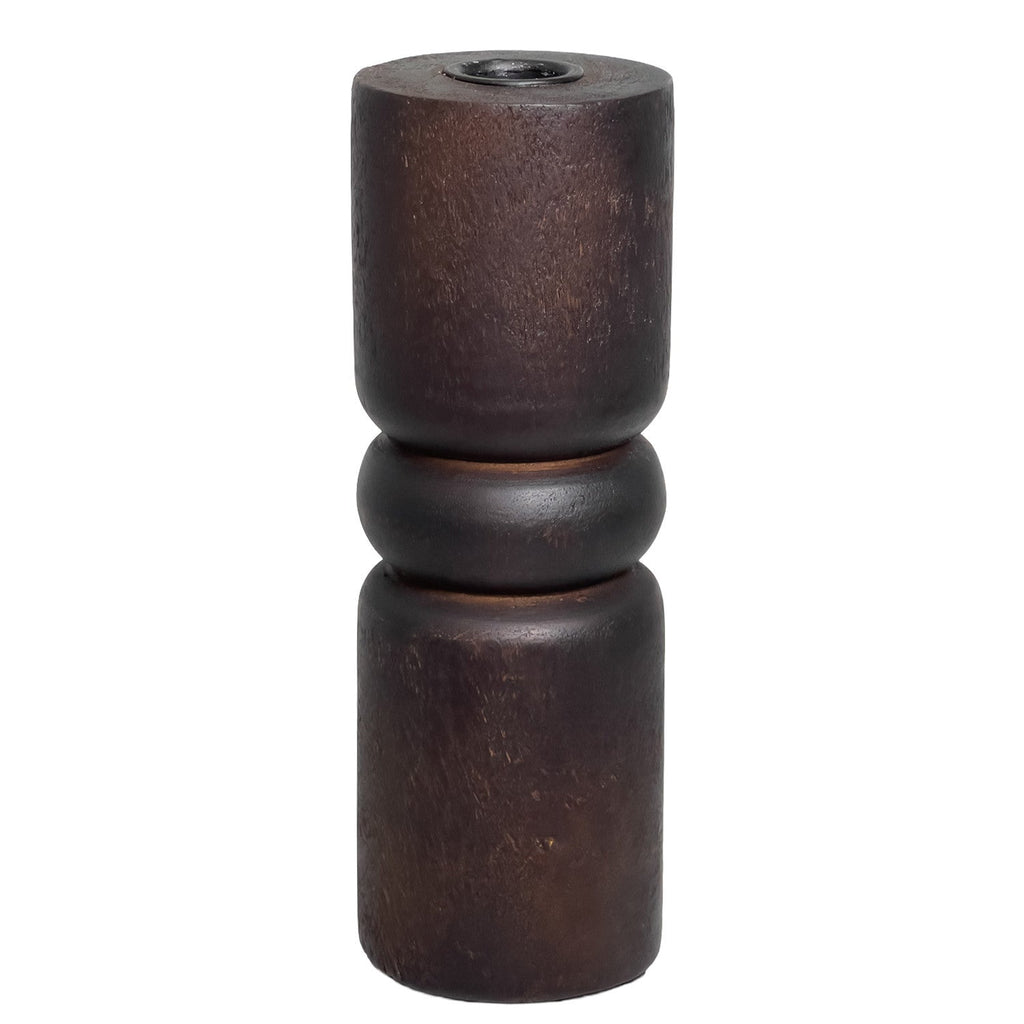 Candelabro madera 7x7x20 negro