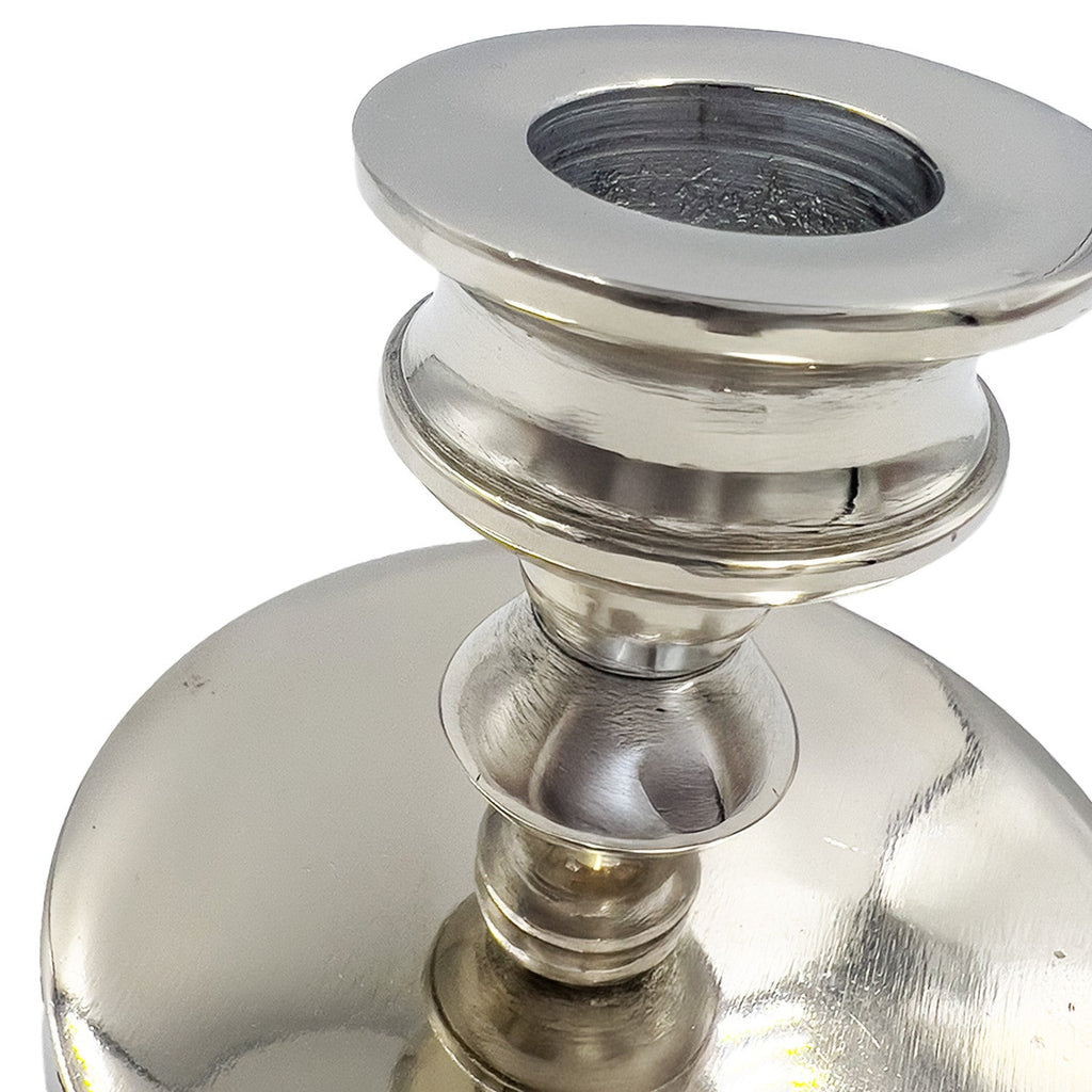 Candelabro plateado 6,5cm