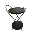 Carro bar 2 niveles 49cm negro