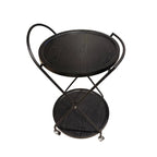 Carro bar 2 niveles 49cm negro