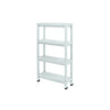 Carro plástico blanco 4 niveles 37x24,5x92,3cm